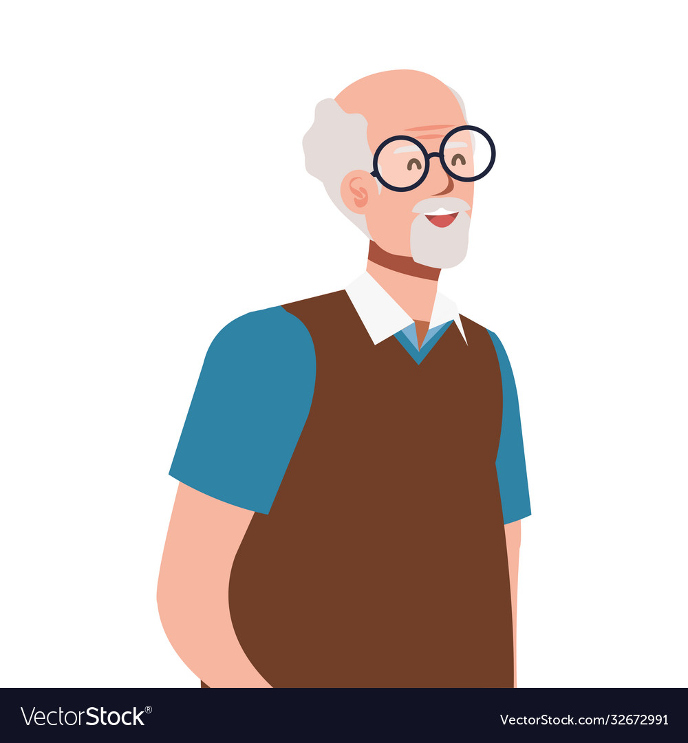 Grandfather avatar old man design Royalty Free Vector Image