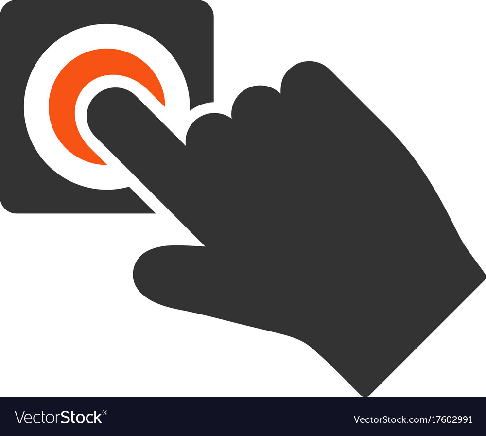 Push Alarm Button Flat Icon Royalty Free Vector Image