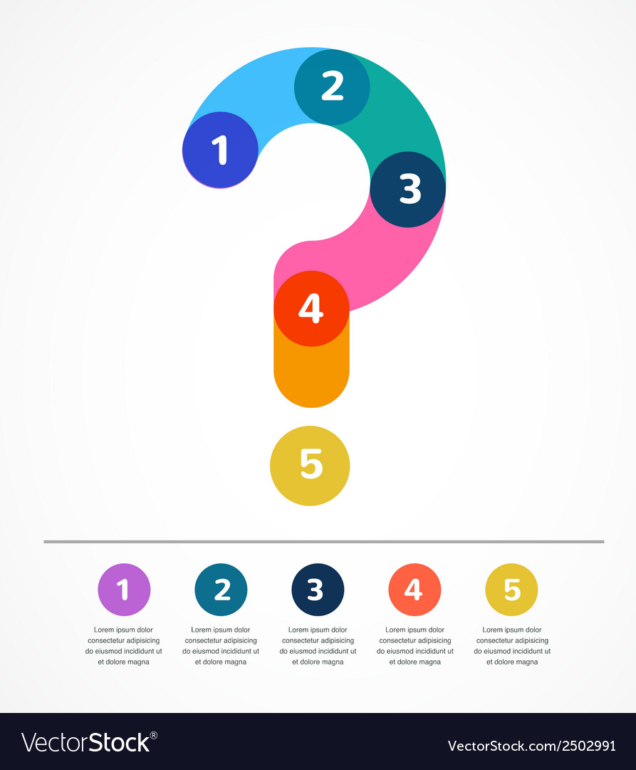 Question mark abstract background infographic Vector Image