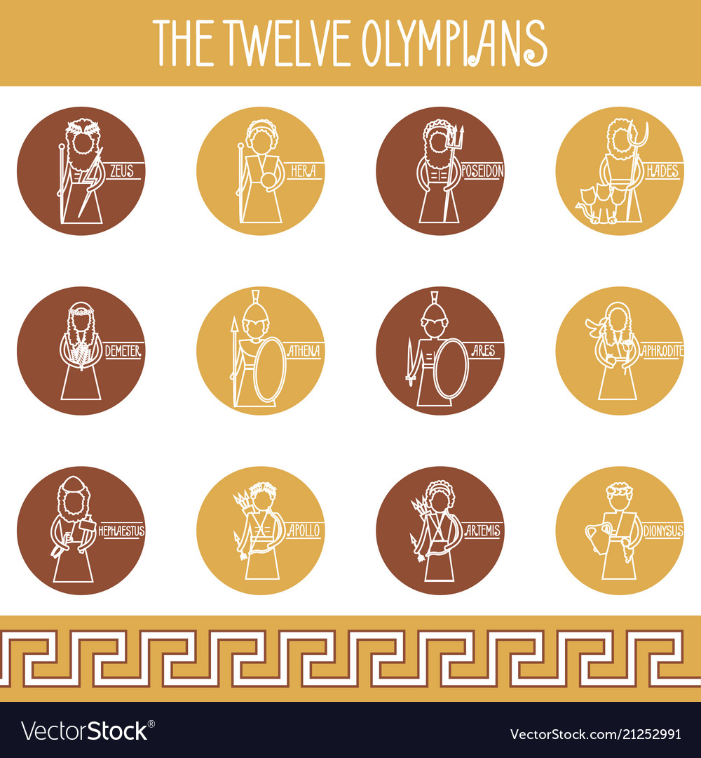 12 gods of olympus symbols