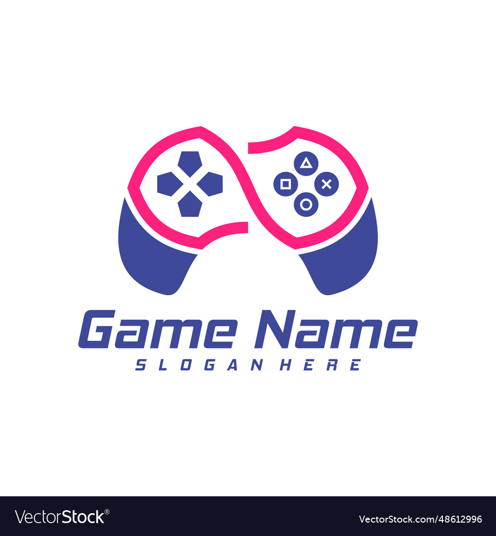 Infinity gamepad logo design creative joystick