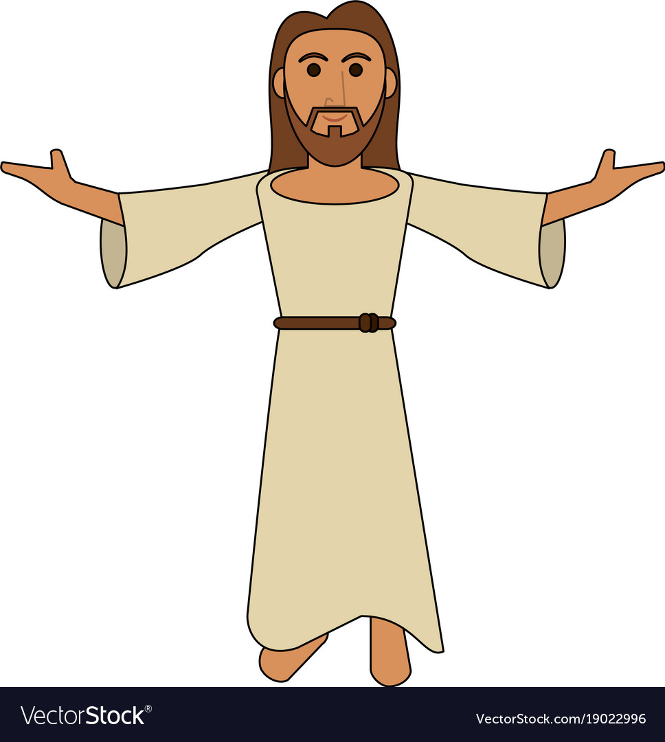 Jesuschrist cute cartoon Royalty Free Vector Image