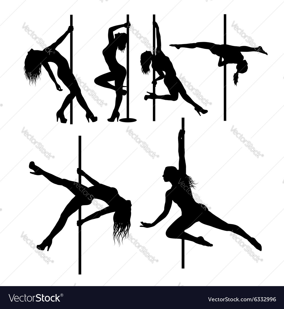 female pole vault silhouette