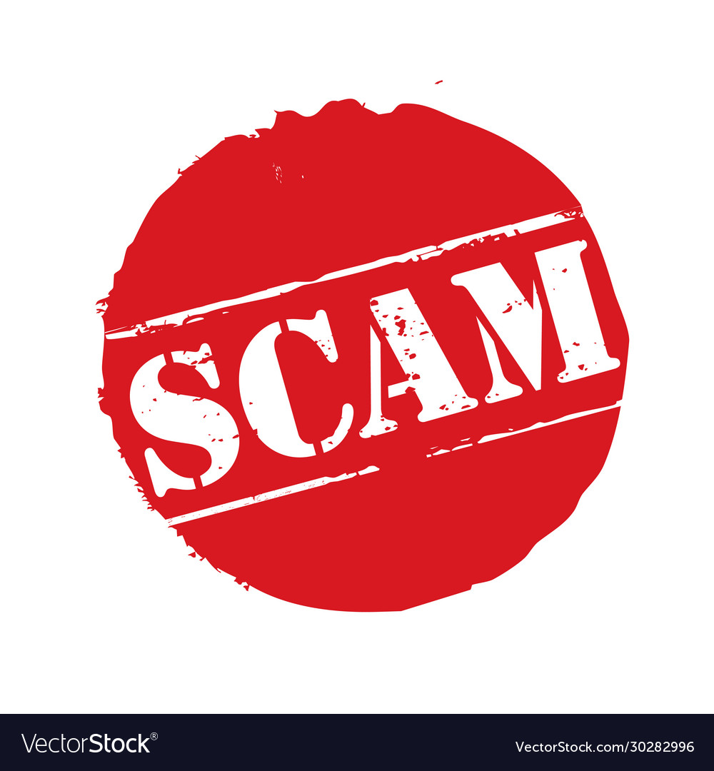 Red Stamp And Text Scam Royalty Free Vector Image