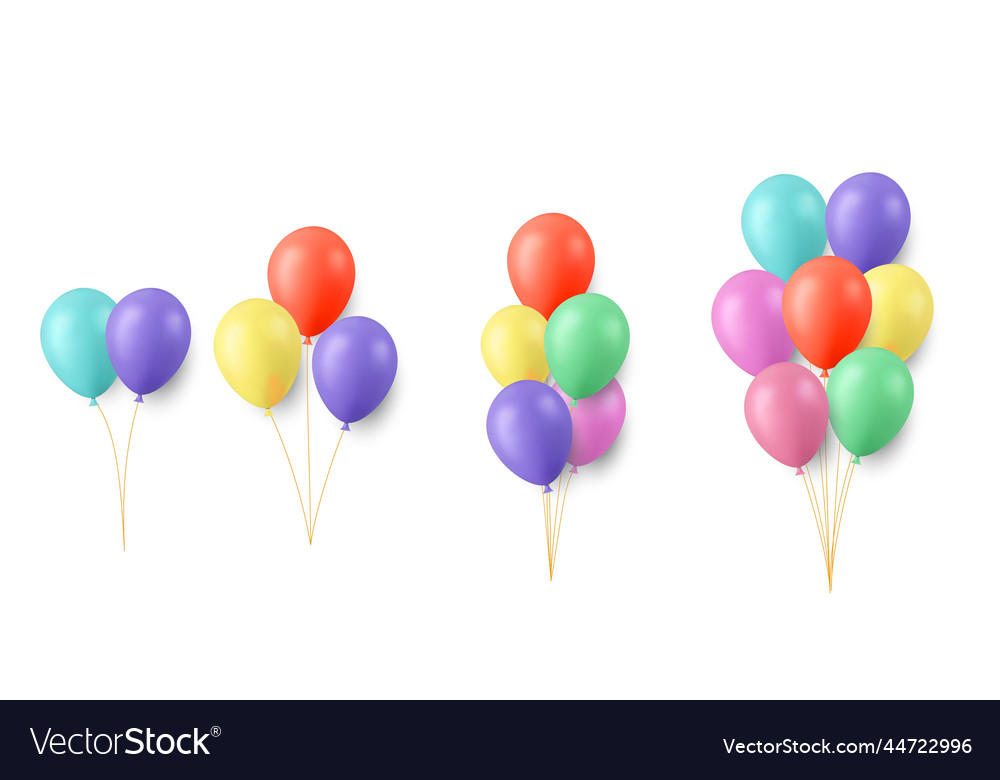 Set of festive color balloons