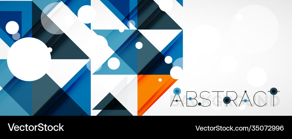 Set triangle geometric backgrounds Royalty Free Vector Image