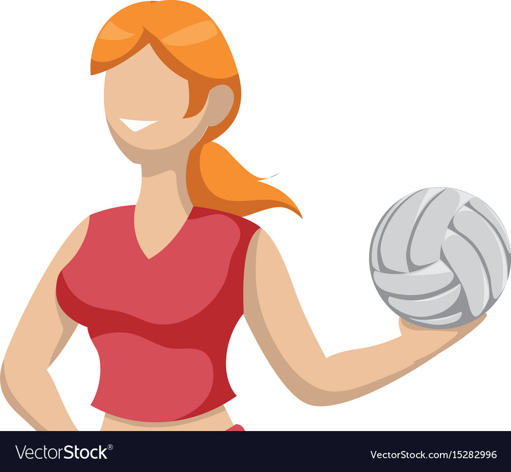 Volleyball player cartoon Royalty Free Vector Image