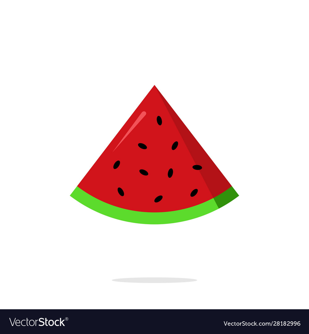 Watermelon icon slices isolated