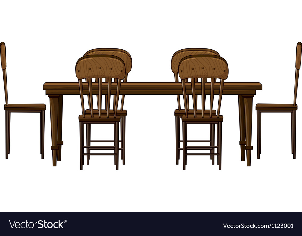 A dinning table Royalty Free Vector Image - VectorStock