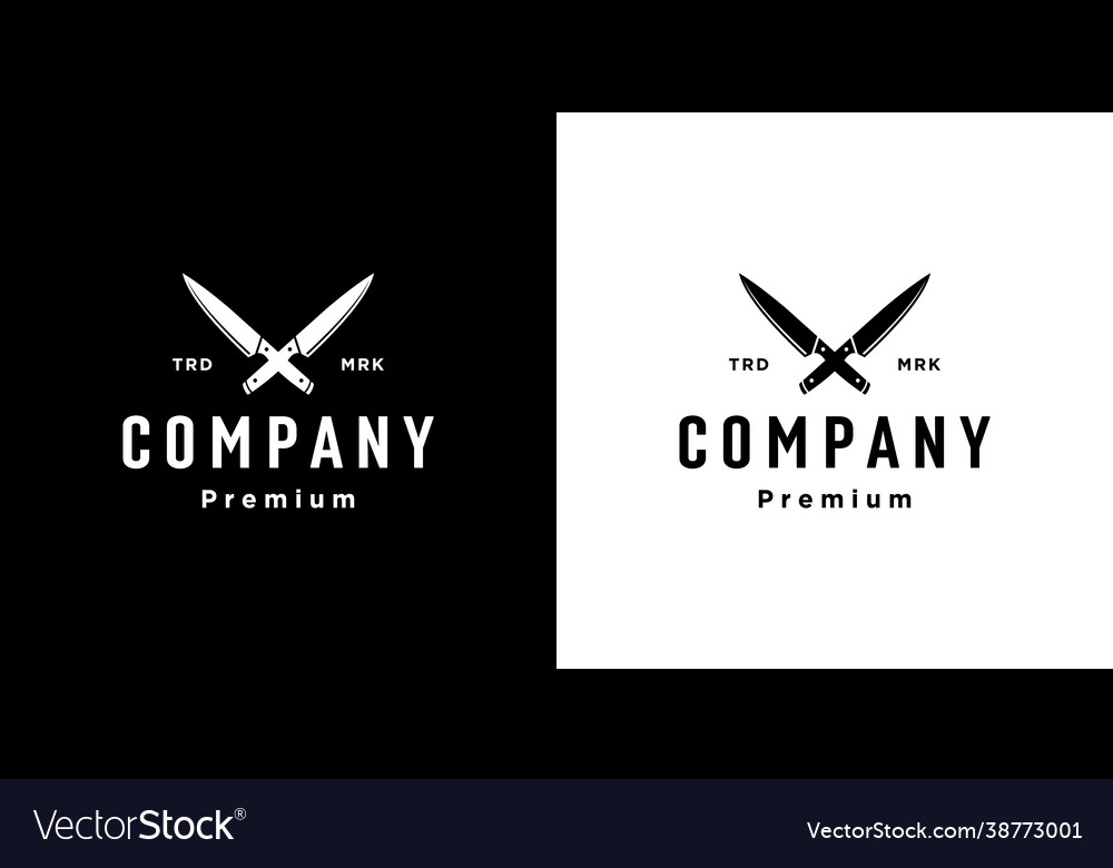 Butcher knife logo design