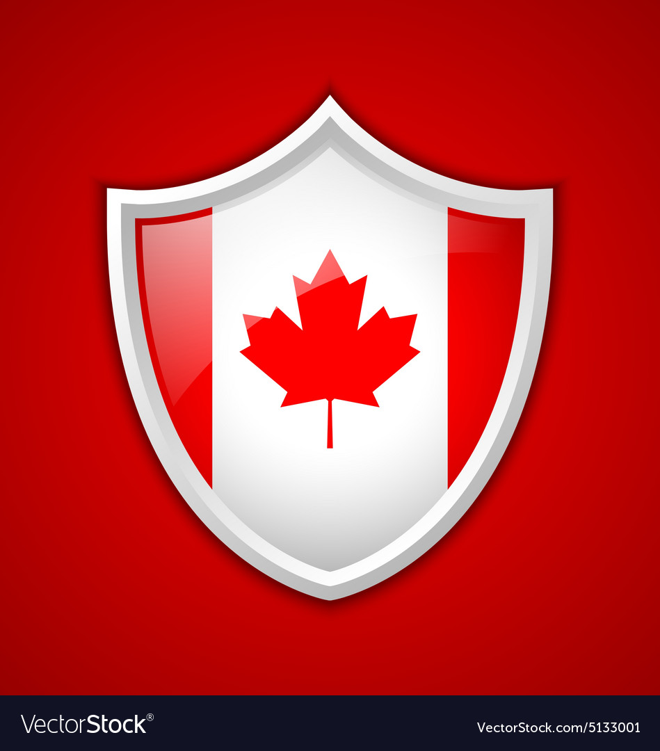 Canadian shield icon Royalty Free Vector Image