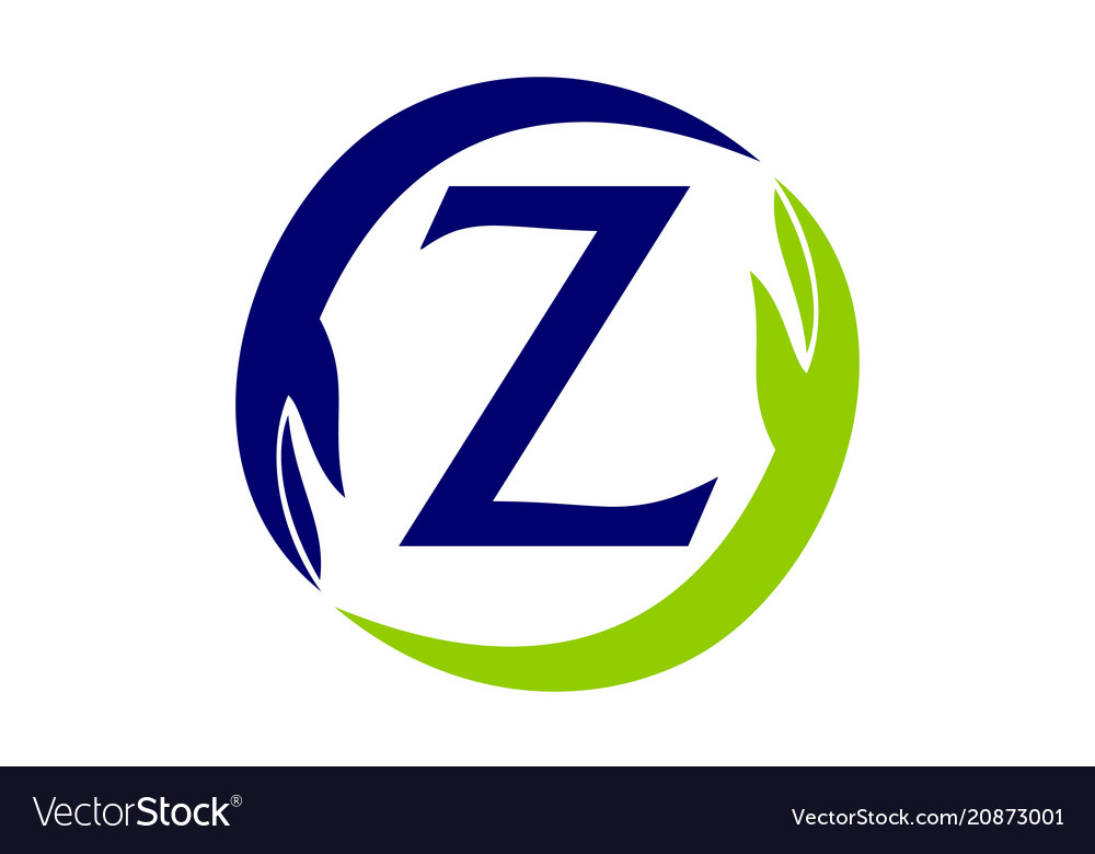 Hand care solution letter z Royalty Free Vector Image