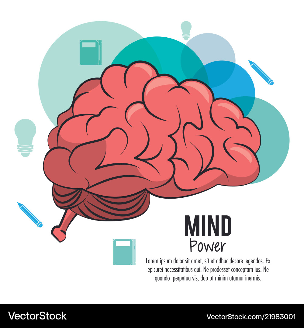 Mind power poster Royalty Free Vector Image - VectorStock