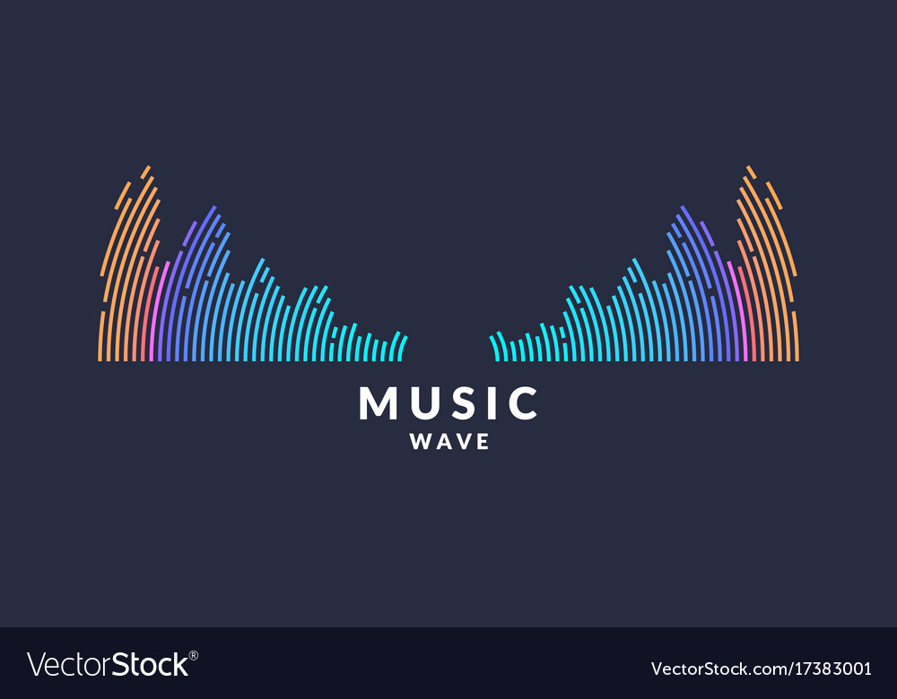 Music wave in the form of Royalty Free Vector Image