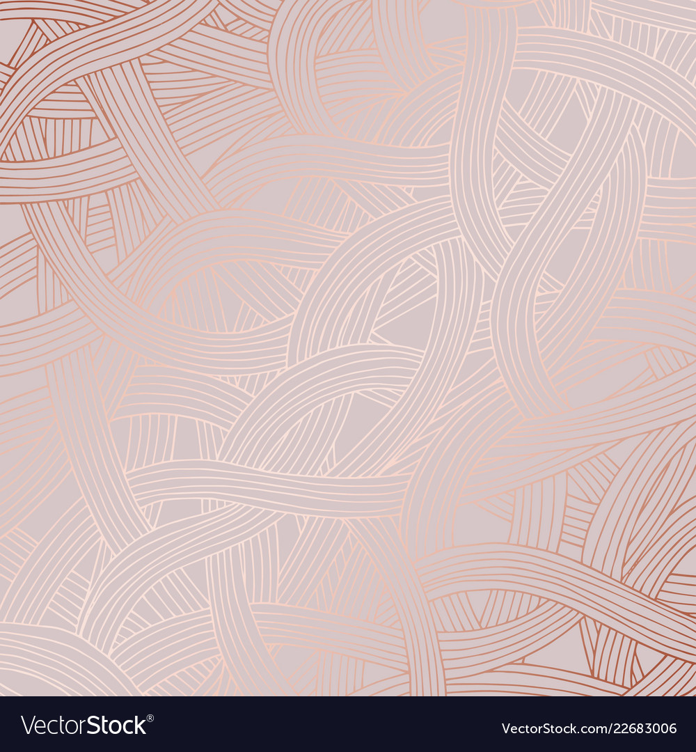 Abstract pattern with rose gold imitation