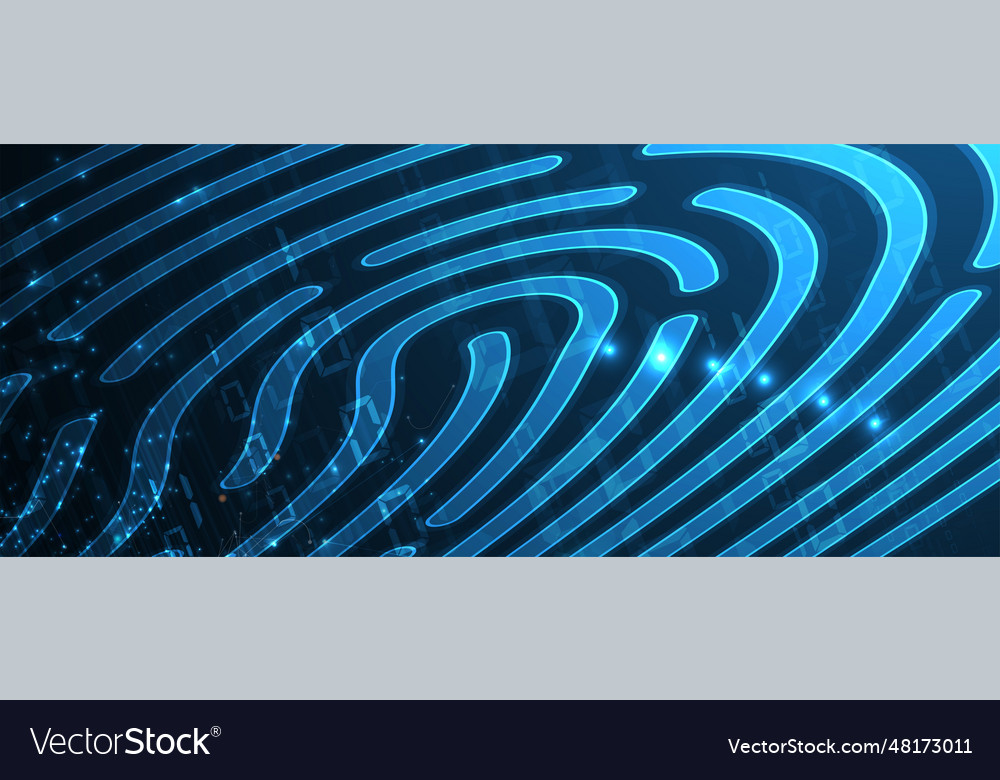 Abstract fingerprint technology business Vector Image