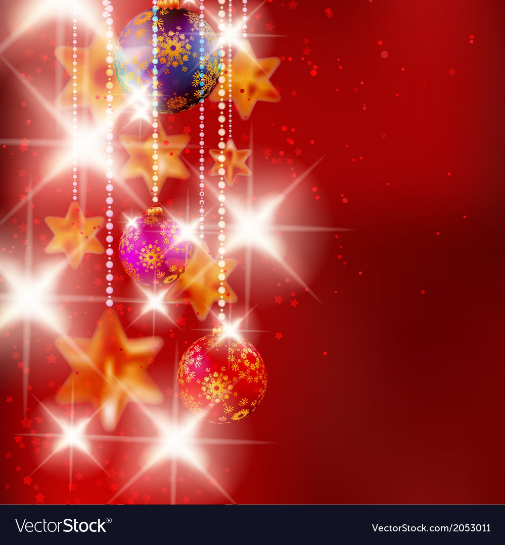 Christmas background with baubles