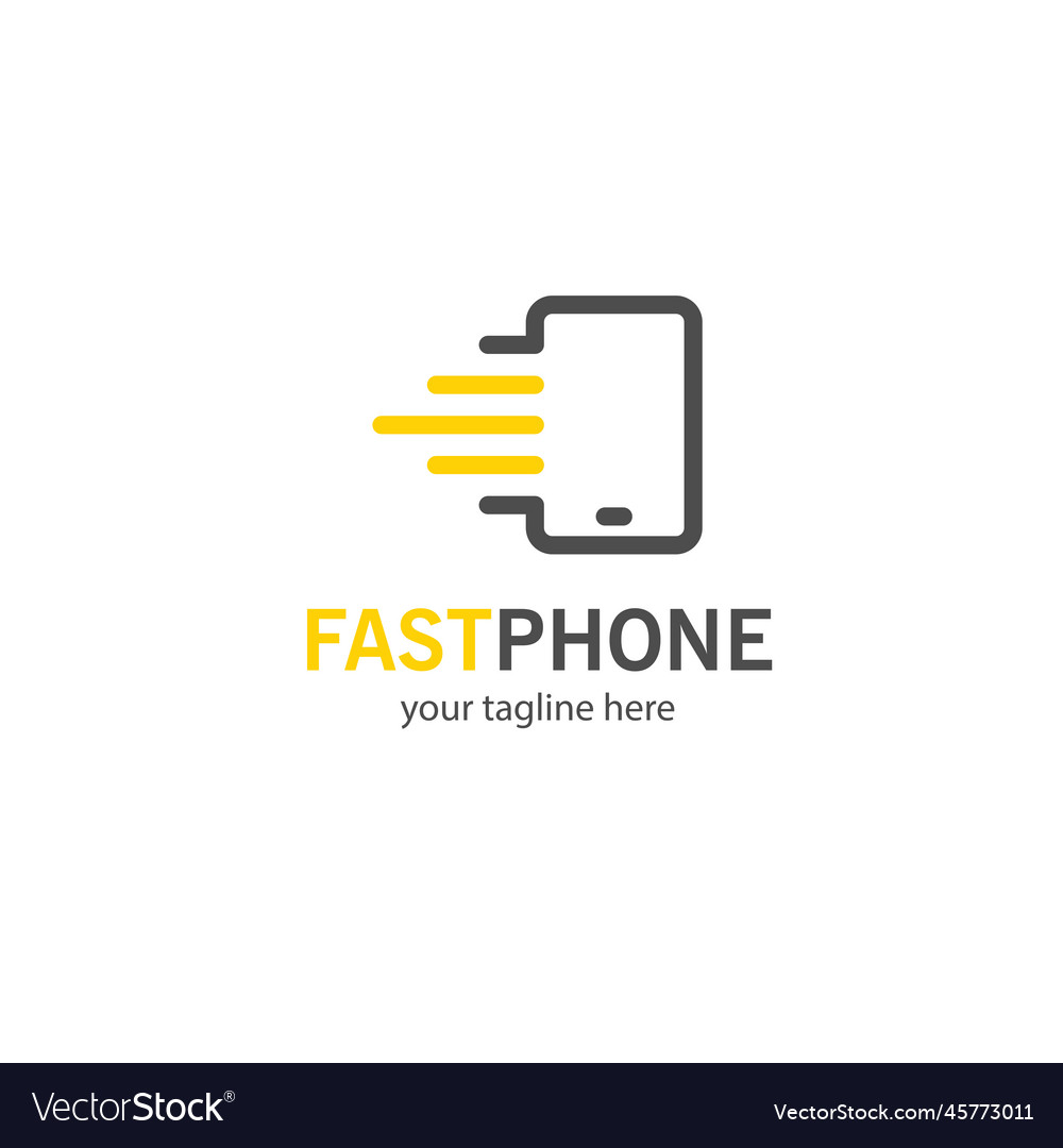 Fast phone logo Royalty Free Vector Image - VectorStock