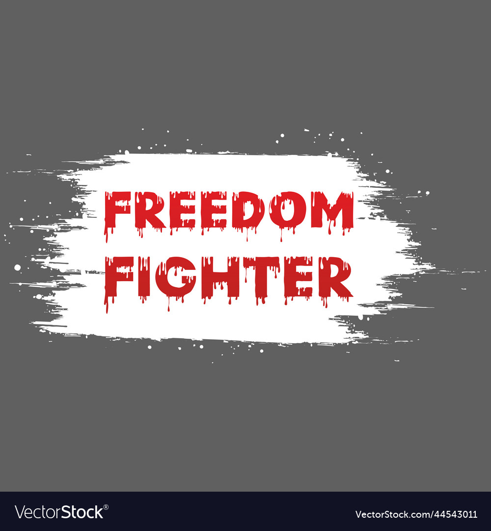 Freedom fighter typography text effect with paint