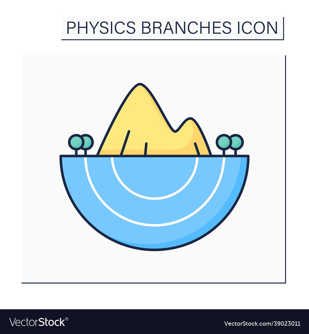 Geophysics color icon Royalty Free Vector Image