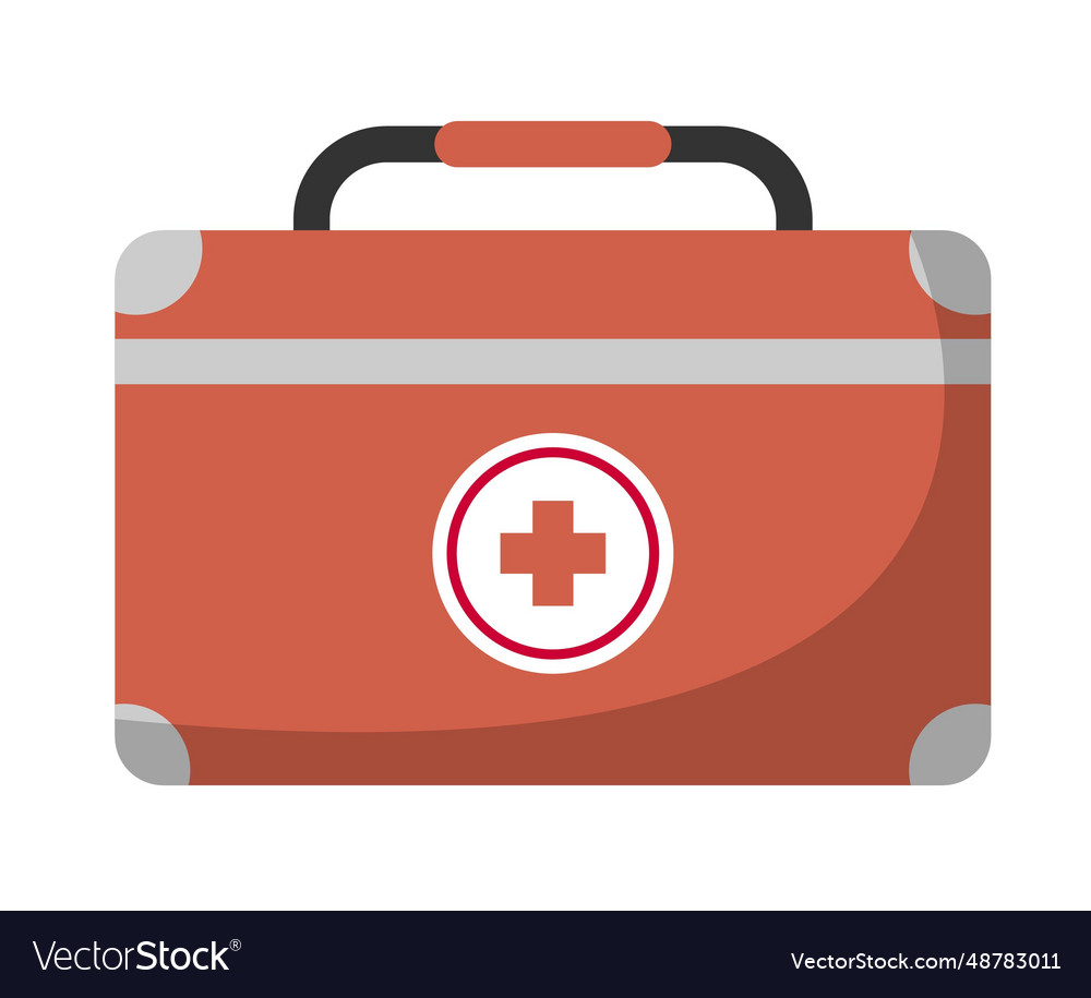 Medical bag for providing first aid kit rescue Vector Image