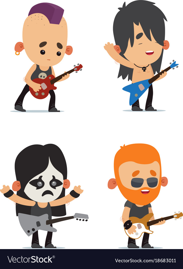 Rock musicians Royalty Free Vector Image - VectorStock