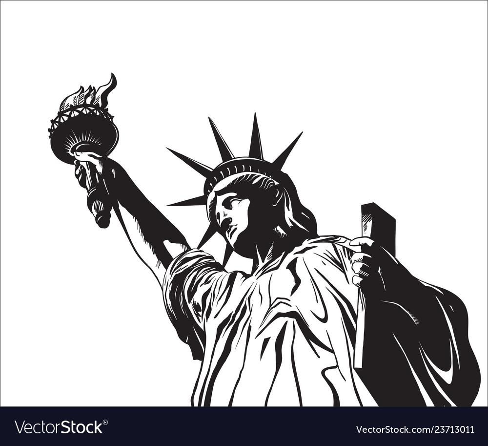 Statue liberty Royalty Free Vector Image - VectorStock