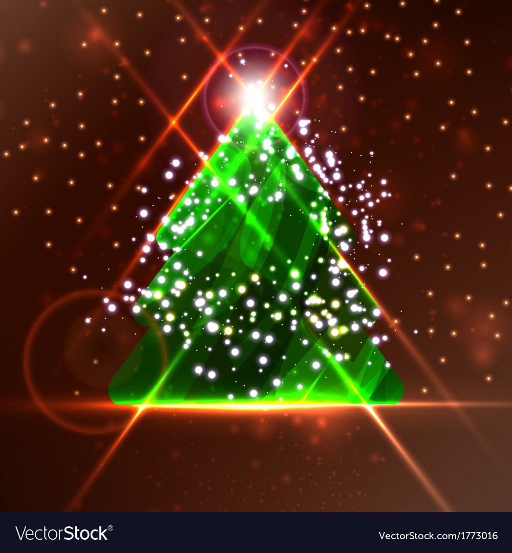 Abstract christmas tree on the colorful background