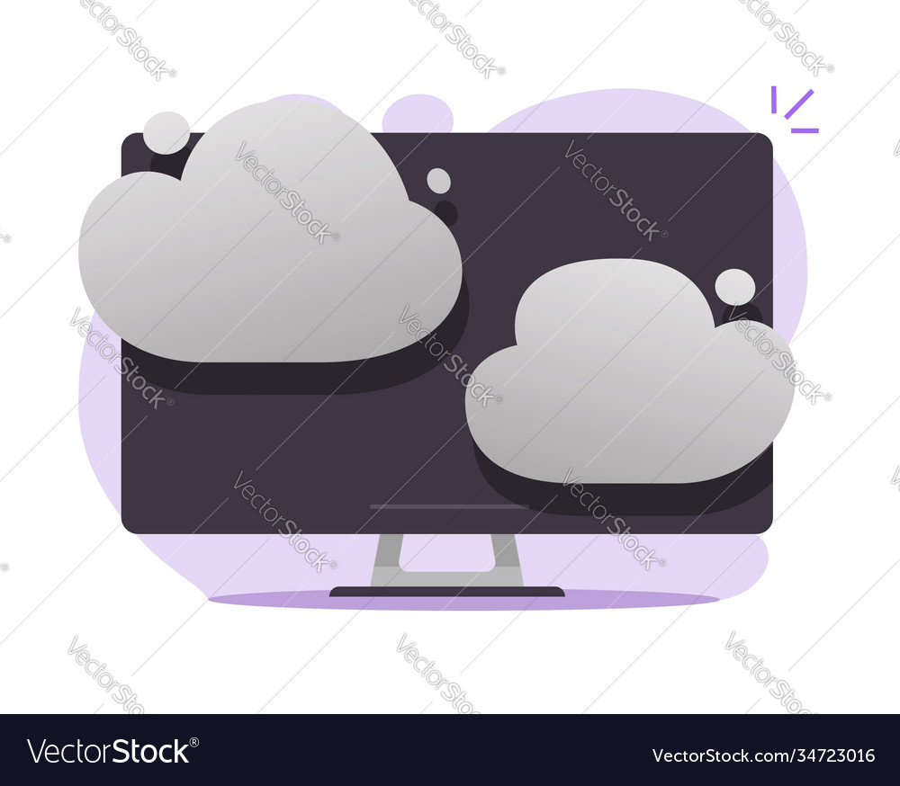 Cloud computing humor cartoon concept