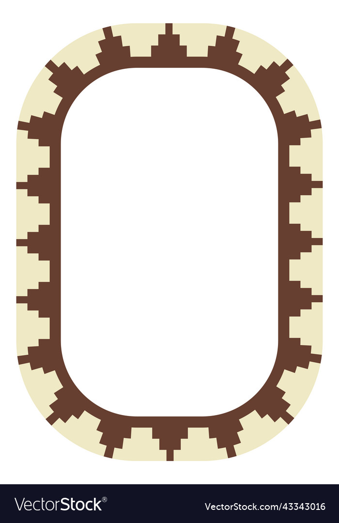 Ethnic frame rectangular border with native Vector Image