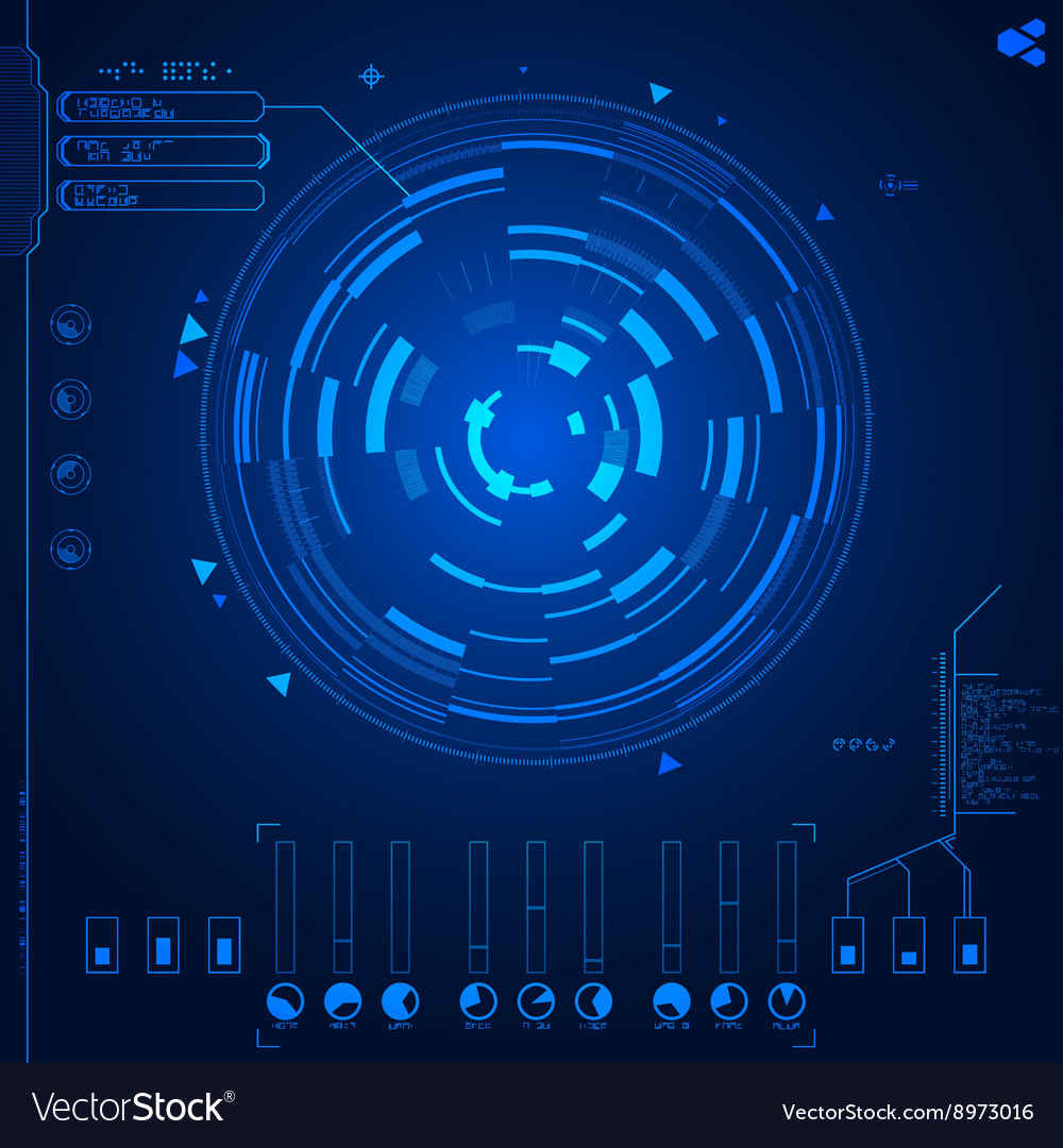 Futuristic graphic user interface Royalty Free Vector Image