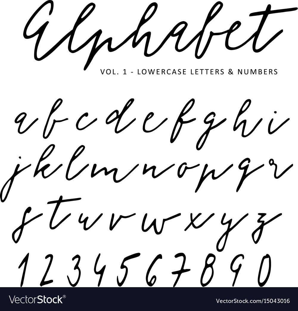 cursive font alphabet