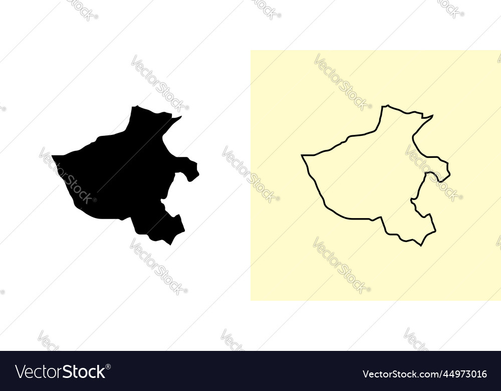 Henan map china asia filled and outline map Vector Image