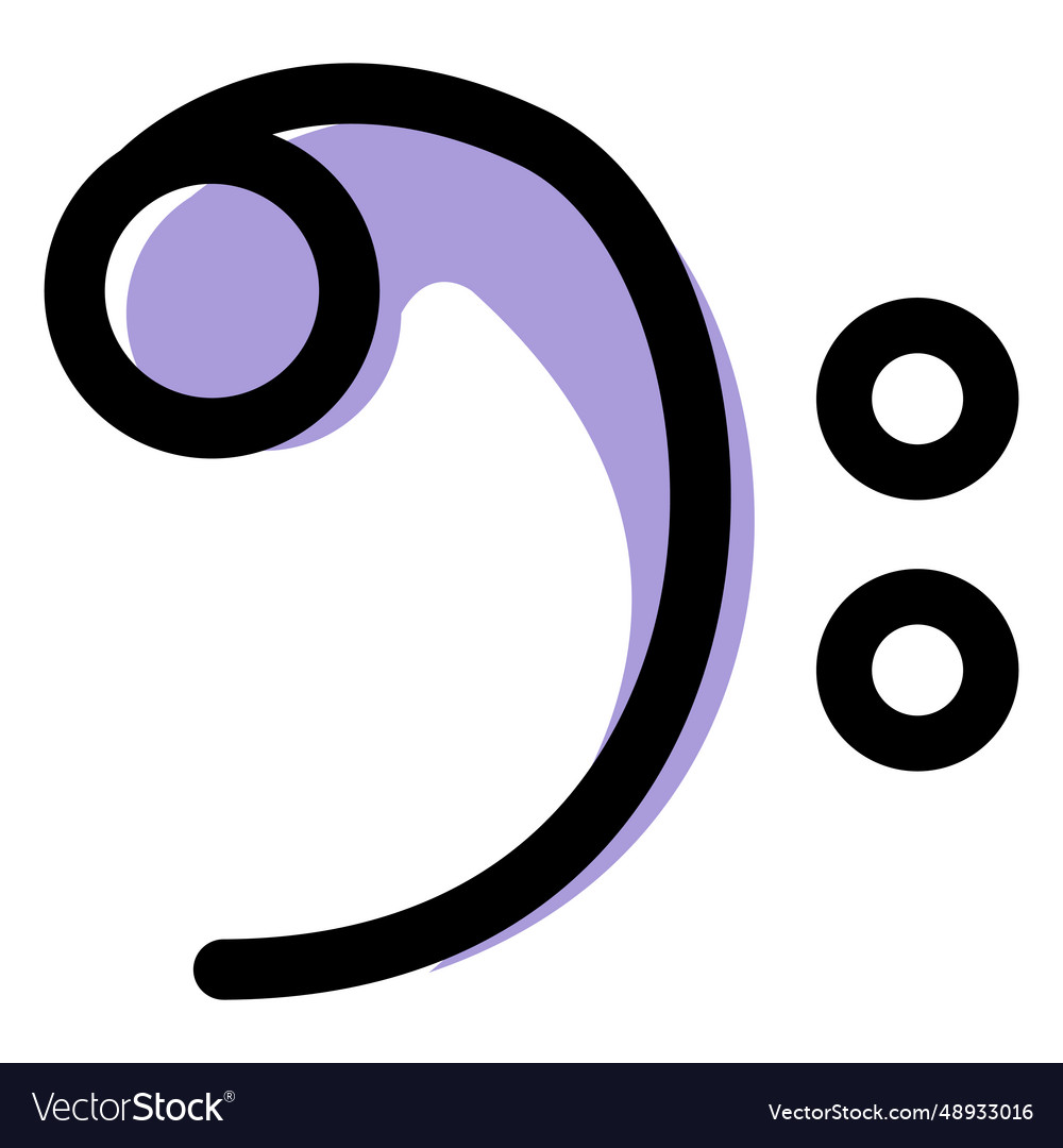 Music bass clef icon Royalty Free Vector Image