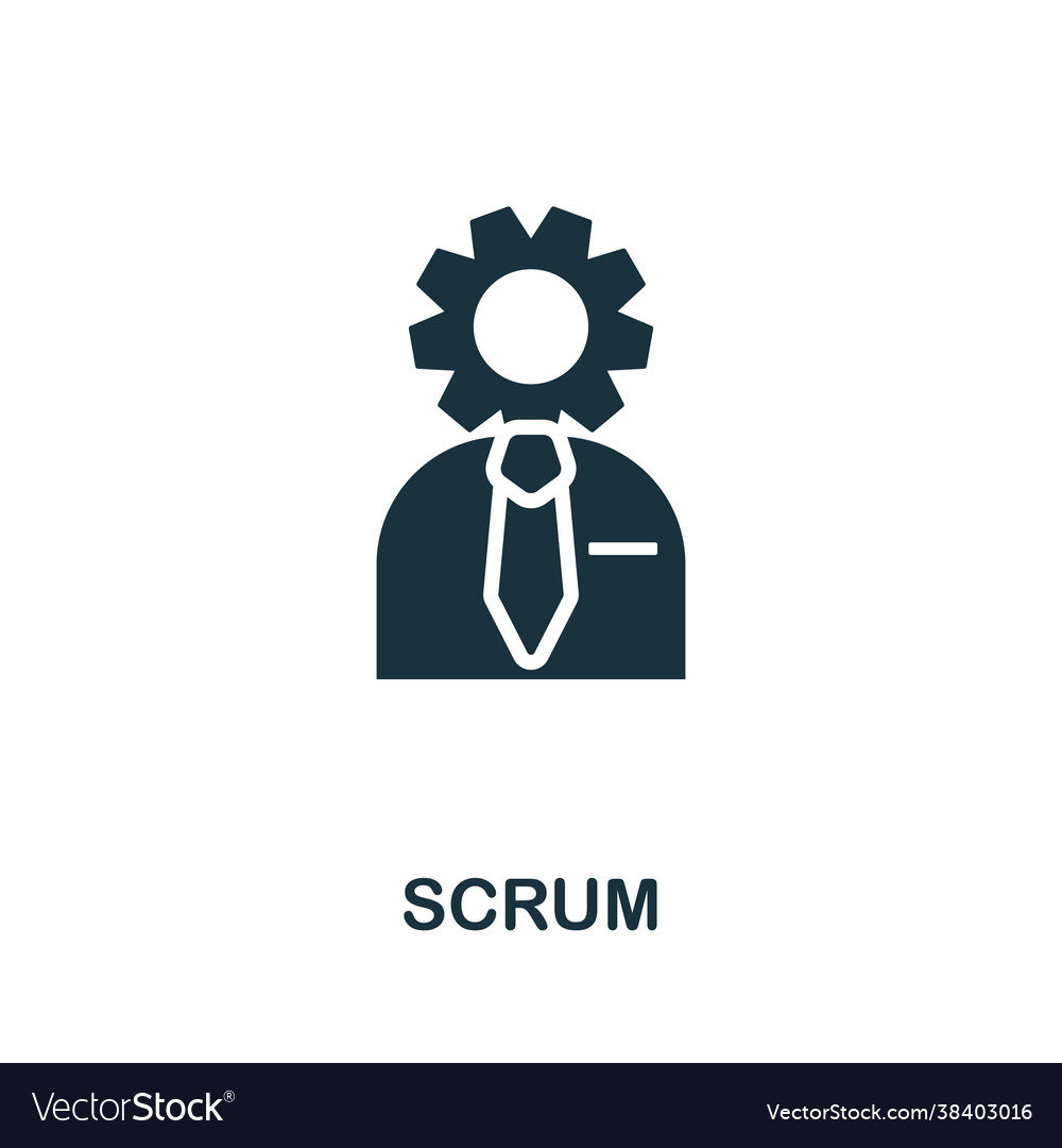 Scrum icon simple creative element filled