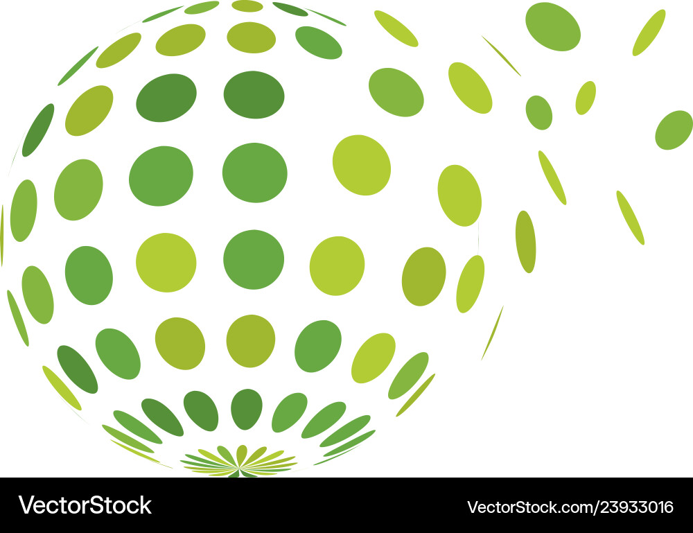 Wire world logo template Royalty Free Vector Image