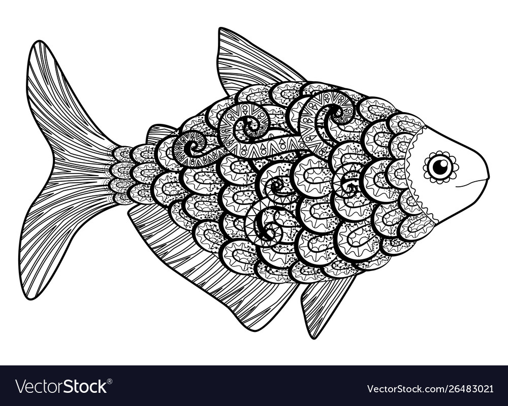 Bass fish with high details