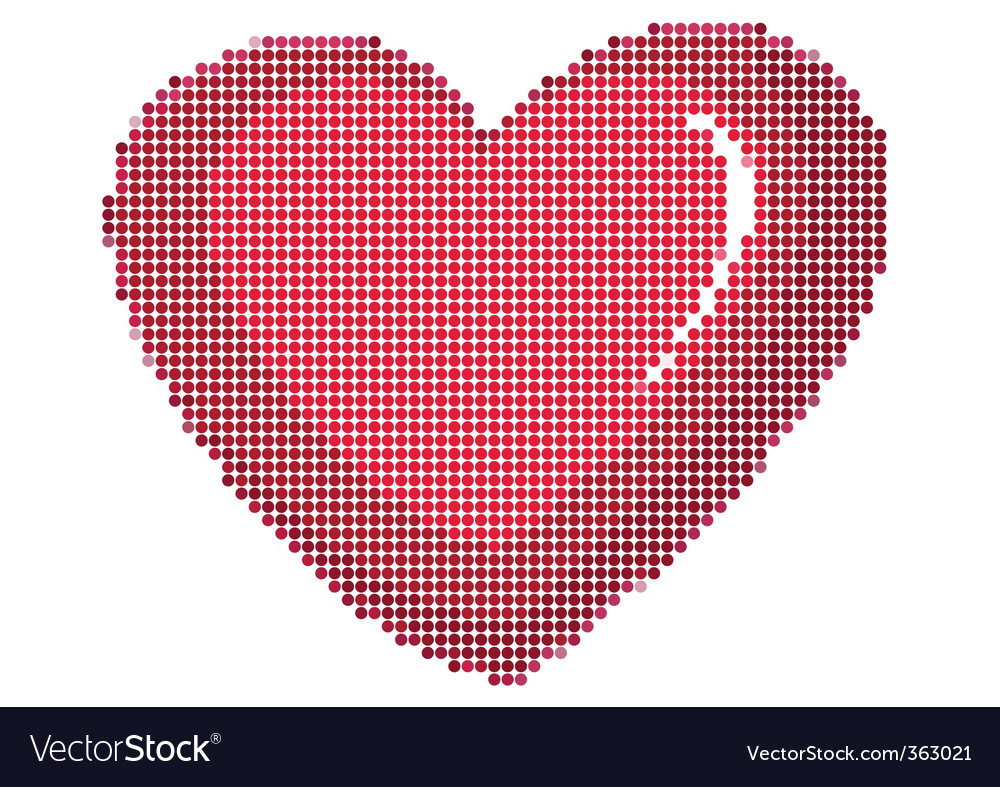 Dot style heart