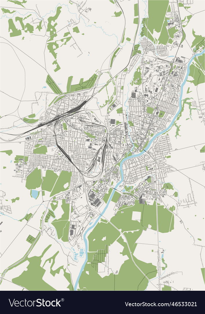 Map of the city orsha belarus Royalty Free Vector Image