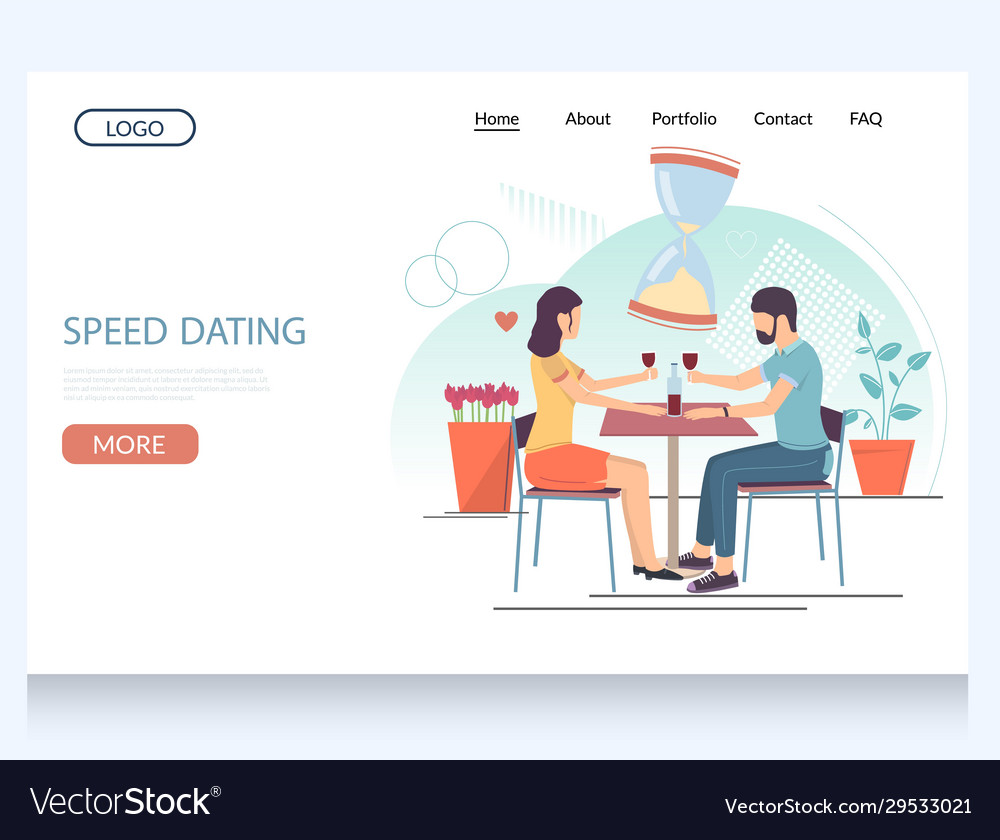 Man and woman using online dating app on smartphone and meeting at table,  tiny people. Blind date, speed dating, online dating service concept.  Website vibrant violet landing web page template. Stock Vector