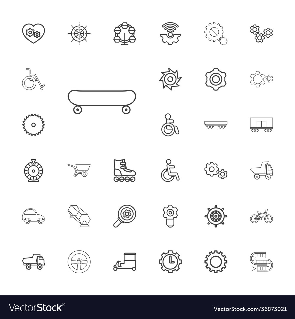 Wheel icons Royalty Free Vector Image - VectorStock