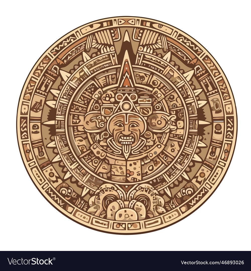 Ancient mandala symbolizes indigenous culture Vector Image