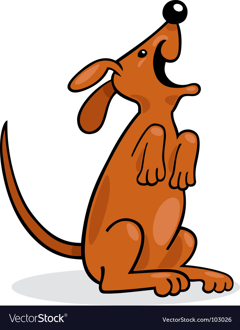 Cartoon dog barking Royalty Free Vector Image - VectorStock