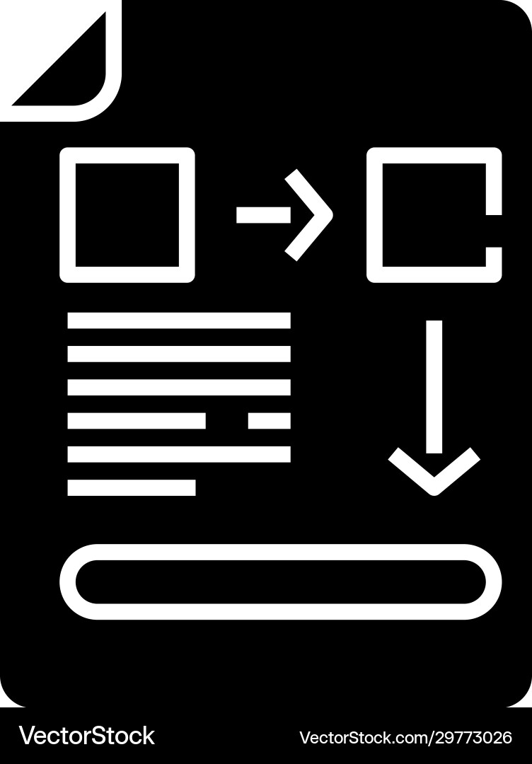 Document data black icon concept Royalty Free Vector Image