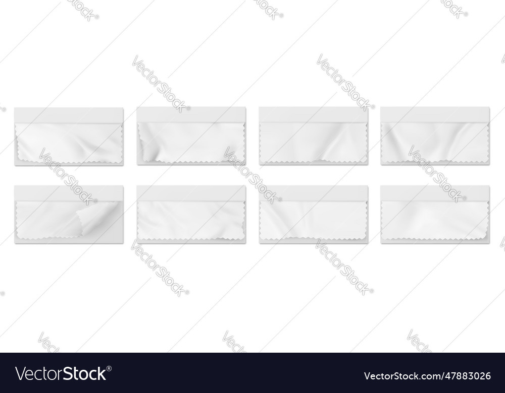 Fabric samples mockup template of textile samples Vector Image