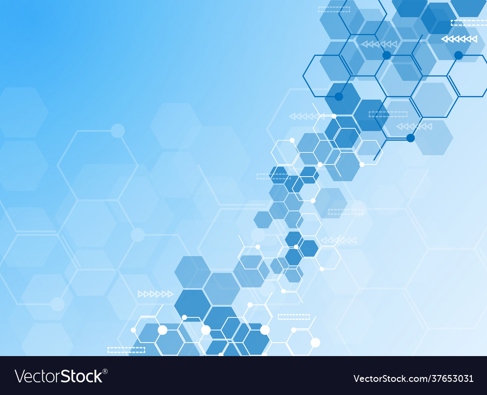 Abstract molecules medical background Royalty Free Vector