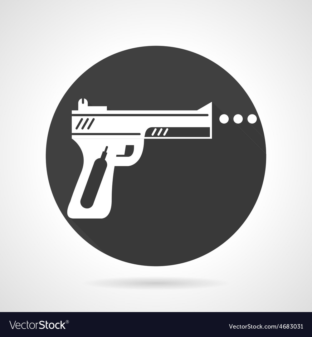 Airgun black round icon Royalty Free Vector Image