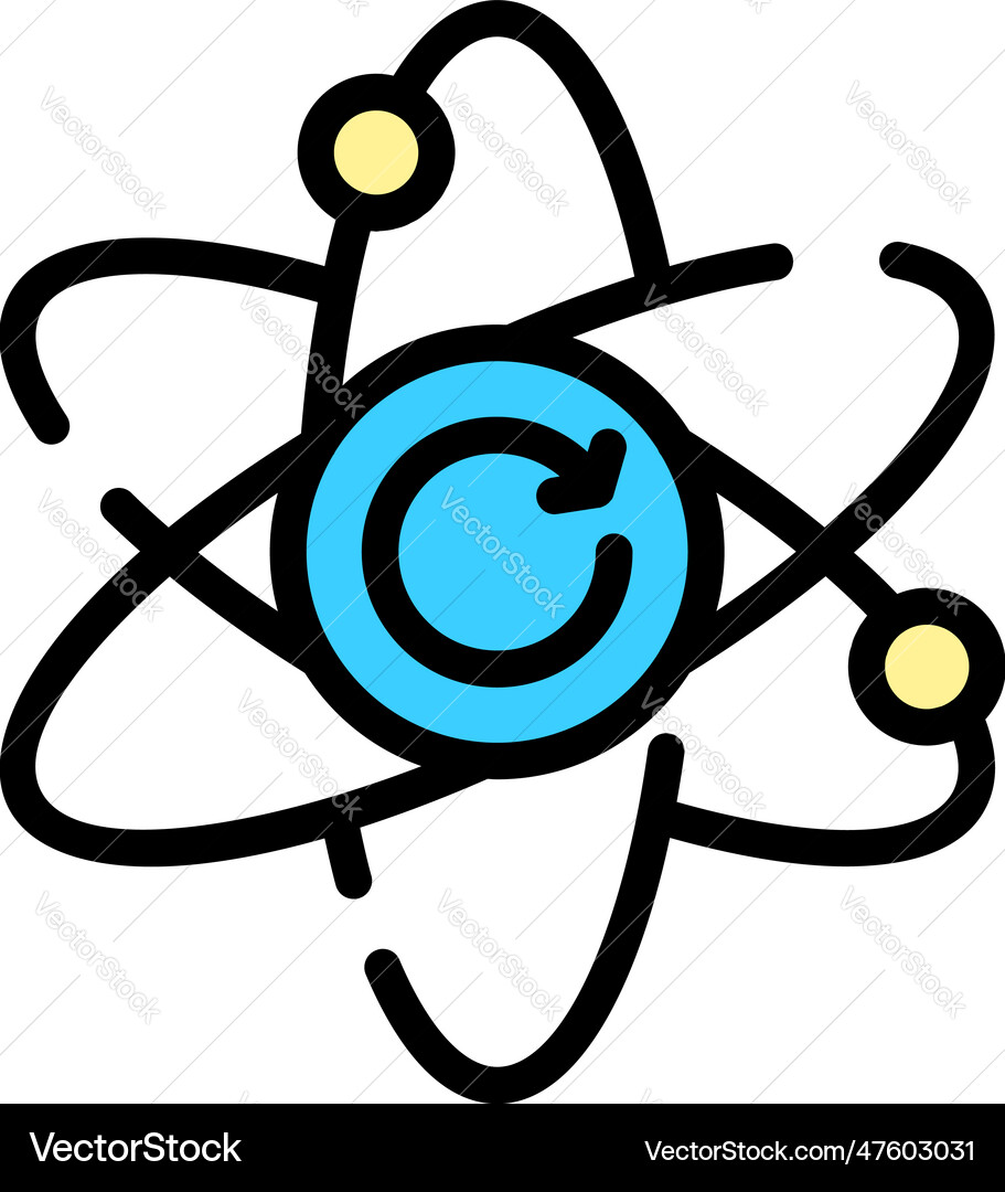 Atom icon flat Royalty Free Vector Image - VectorStock