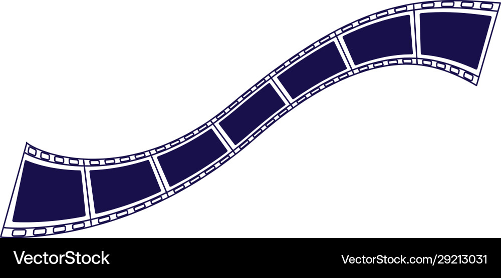 Film tape icon flat design Royalty Free Vector Image