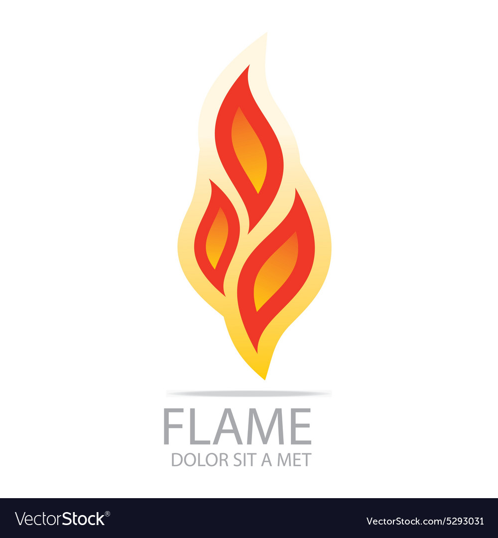 Flame fire design luxury logo